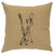 Skis Linen Pillow - Straw