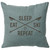 Sleep Eat Ski Repeat Linen Pillow - Ocean
