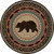 Southwest Circle Bear Terracotta Rug - 5 Ft. Round