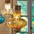 Southwestern Flower Glass Pendant Light - Large