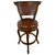 Spanish Heritage Swivel Barstool with Back - Rustic