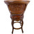 Spanish Heritage Swivel Barstool with Back - Rustic