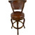 Spanish Heritage Swivel Barstool with Back - Rustic