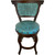 Spanish Heritage Swivel Counter Stool with Back - Teal