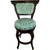 Spanish Heritage Swivel Counter Stool with Back - Turquoise