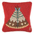 Teepee Hooked Wool Pillow