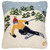 Tree Skier Hooked Wool Pillow