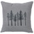 Trees Linen Pillow - Gray