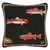 Trout Hooked Wool Pillow