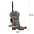 Turquoise Boot Toilet Brush Holder