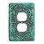 Turquoise Tooled Leather Outlet Cover
