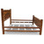 Bear Paw Barnwood Bed w/Bear Carvings - Queen