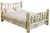 Unfinished Montana Log Bed - Twin