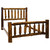 Vintage Cedar Log Complete Bed - Cal King