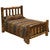 Vintage Cedar Log Complete Bed - Full