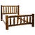 Vintage Cedar Log Complete Bed - Full