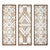 Vintage White Wood Wall Art - Set of 3