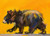 Walking Bear Canvas with Block Edges