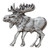 Walking Moose Cabinet Knobs - Set of 2 - Left Facing