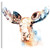 Watercolor Moose Mirror Wrapped Canvas
