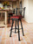 Coronado Iron Barstool with Back - Antique Red - Set of 2