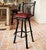 Coronado Iron Counter Stool with Back - Antique Red - Set of 2