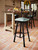 Coronado Iron Counter Stool with Back - Colonial Turquoise