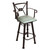 Coronado Iron Barstool with Arms & Swivel Back - Turquoise