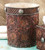 Western Tooled Leather Waste Basket