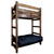 White Bluff Bunk Bed - Twin over Full Futon Frame and Mattress - Stain & Lacquer Finish