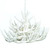 Whitetail Deer 21 Antler Cascade White Chandelier
