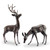 Woodland Deer Garden Sculptures - Set of 2