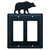 Wrought Iron Bear Double GFI Cover