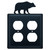 Wrought Iron Bear Double Outlet Cover
