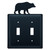 Wrought Iron Bear Double Switch Cover