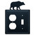 Wrought Iron Bear Single Outlet and Switch Cover