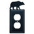 Wrought Iron Bear Single Outlet Cover