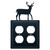 Wrought Iron Deer Double Outlet Cover