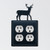 Wrought Iron Deer Double Outlet Cover