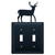 Wrought Iron Deer Double Switch Cover