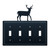 Wrought Iron Deer Quadruple Switch Cover