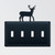 Wrought Iron Deer Quadruple Switch Cover