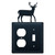 Wrought Iron Deer Single Outlet and Switch Cover