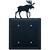 Wrought Iron Moose Double Electrical Cover