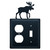 Wrought Iron Moose Single Outlet and Switch Cover