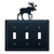 Wrought Iron Moose Triple Switch Cover
