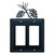 Wrought Iron Pinecone Double GFI Cover