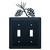 Wrought Iron Pinecone Double Switch Cover