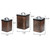 Pinecones Metal Canisters - Set of 3