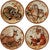Autumn Wildlife Canape Plates - Set of 4